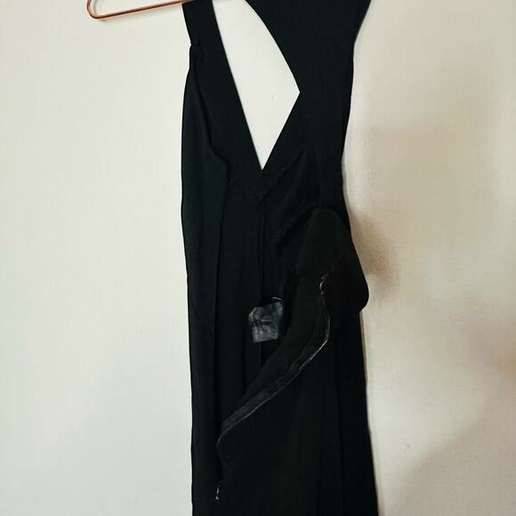 Derek Lam Women's Black Plunge Sleeveless Matte Jersey V-Neck Gown Dress Size 0 - Picture 4 of 14